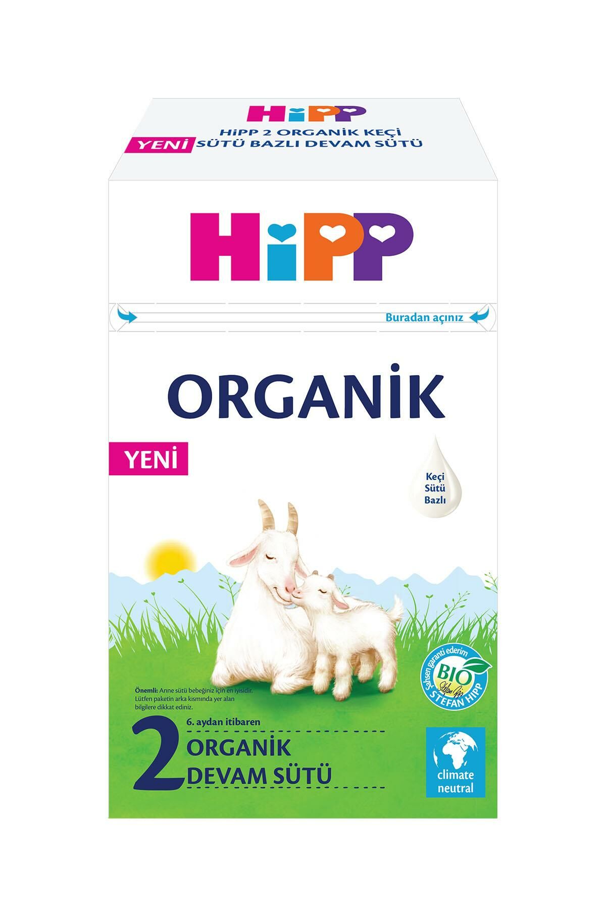 HiPP 2 Organik Keçi Sütü Bazlı Devam Sütü 400 gr