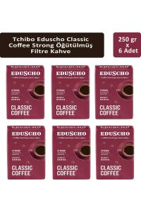 Tchibo Eduscho Classic Coffee Strong Öğütülmüş Filtre Kahve 250 gr x 6 Adet