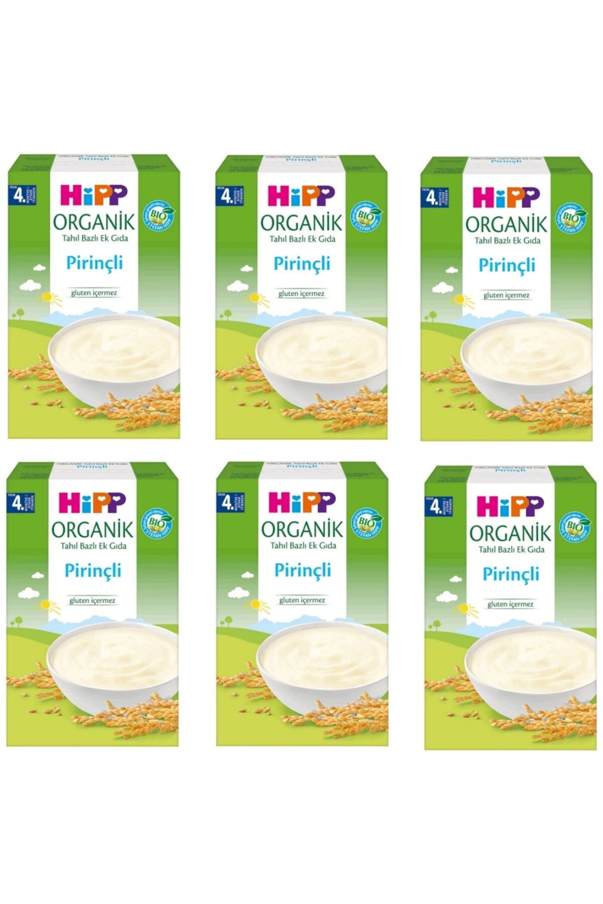 Organik Pirinçli Tahıl Bazlı 4 Ay Kaşık Maması 200 gr 6 Adet