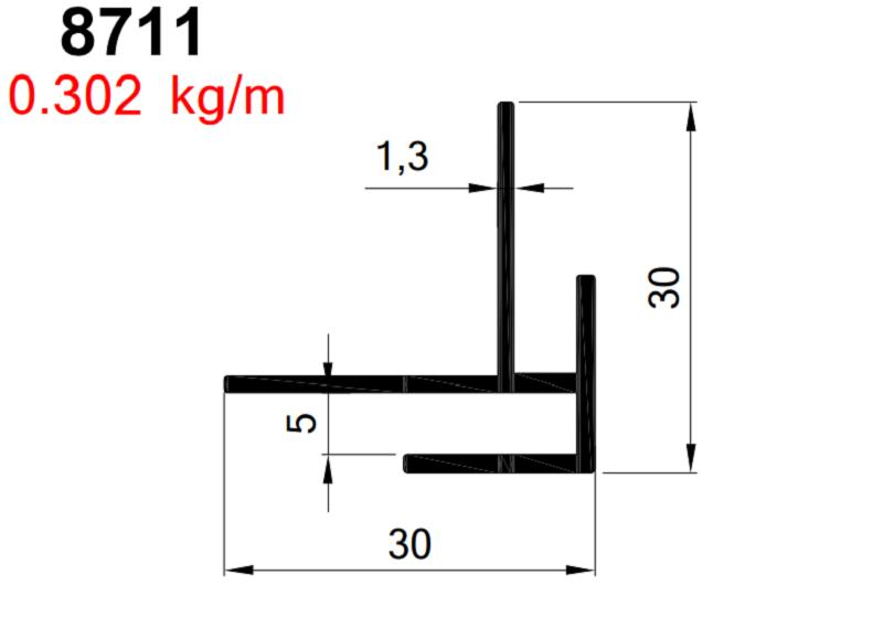 KOMPOZİT KÖŞE PROFİLİ  BRONZ AKP-8781 / 6 MT