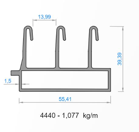 3 LÜ SÜRME EŞİKLİ RAY ELOKSAL OKY-4440/ 6,50 MT