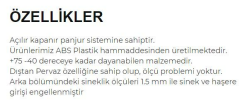 30*30  PLASTİK MENFEZ