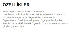 45*45  PLASTİK MENFEZ
