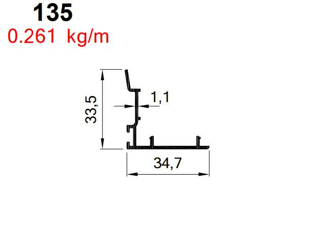 KÜÇÜK TUBA KANAT ARA ADAPT P BRONZ  AKP-135/ 6 MT