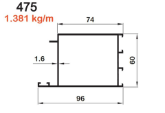 C60 SÜPER GENİŞ KAPI ELOKSAL AKP-475