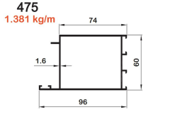 C60 SÜPER GENİŞ KAPI  ANTRASİT GRİ AKP-475