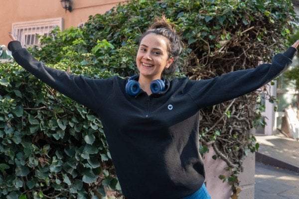 Yarım Fermuarlı Sweatshirt (Ahbap Kalbi)