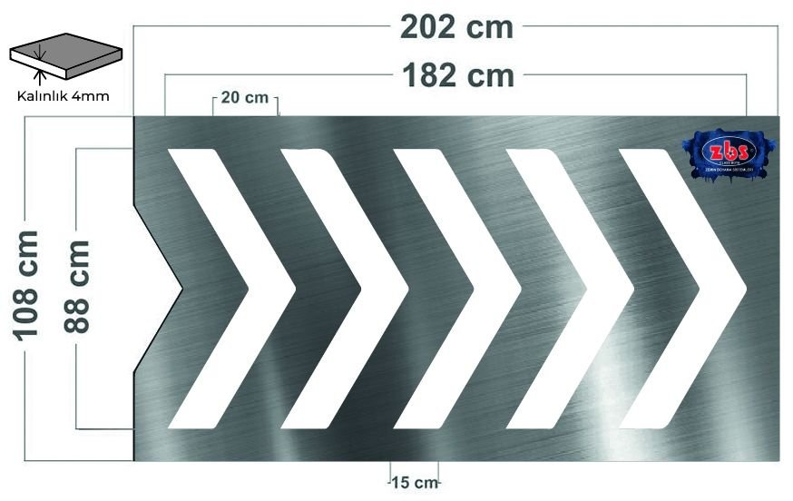 ZBS OTAPARK ÇAVUŞ ŞABLONU (2mm Alüminyum CNC lazer kesim)