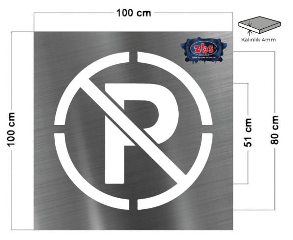 ZBS PARK YAPILMAZ ŞABLONU (2mm Alüminyum CNC lazer kesim)