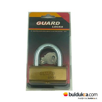 Guard Locks Tamamı Pirinç Silindir Gövdeli Asma Kilit 3 Adet Pirinç Anahtarlı 60 mm