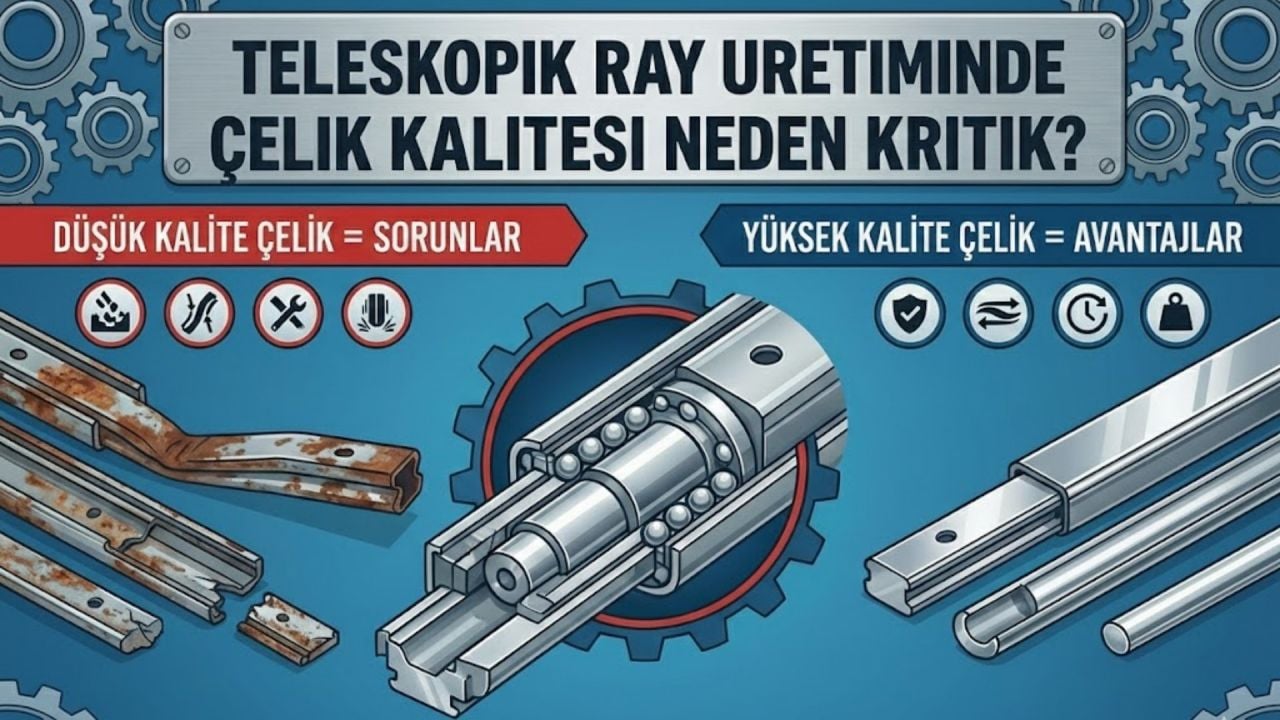 Teleskopik Ray Üretiminde Çelik Kalitesi Neden Kritik?