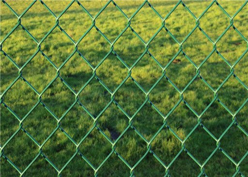 250cm x 20m Green Chain Link Fence, PVC Coated Fencing