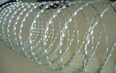 Galvanized Straight Line Razor Wire Fence