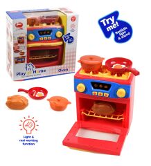 Play At HOME- Işıklı Sesli Fonksiyonlu Ocaklı Oyuncak Fırın SET