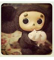 Sevimli Cheburashka Peluş Oyuncak- Koca Gözlü Rus Anime Cheburashka Bebek - 30 cm