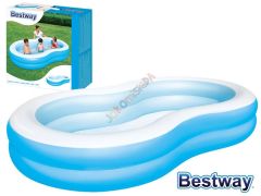 Şişirme POMPALI, Bestway 54117 Jumbo Oval Renkli Aile Havuzu SETİ