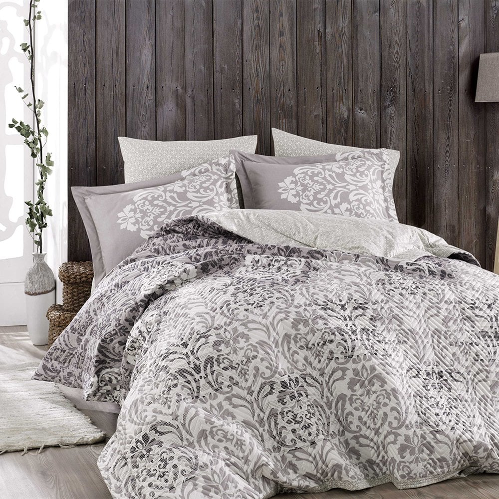 Serenity Gray - Quilted Duvet Sets