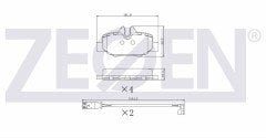 Fren Balata Arka Fıslı Mercedes Vıto (W639) 115 Cdı 2003-2014 / Vıto (W639) 110 Cdı 2003-2014 / Vıano (W639) 2.2 Cdı 2003-2014 / Vıano (W639) 2.0 Cdı A0014211010