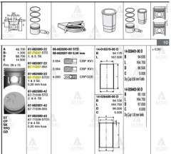 Piston Segmanlı Starex 2-4 D4Bh Tci / K-2500 / Kmy 05-12 / Pregıo 05=> Std 0.20 Farklı 8771339Std1
