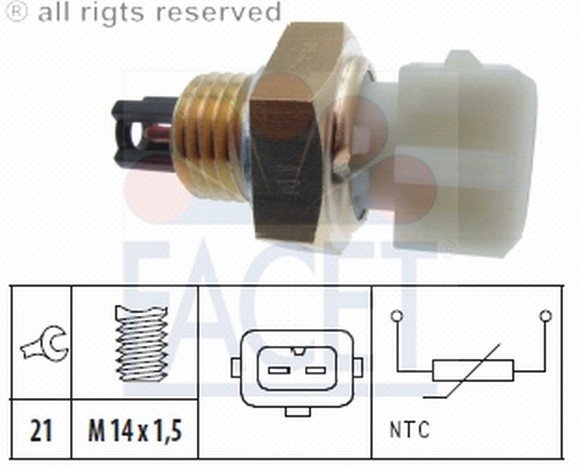 Sensor Hava Sıcaklık-Aveo 06>/Lacettı 05>/Rezzo 05>/S40 97>03/V40 97>03  (Fct) 104015