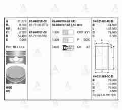 Segman Accent  95-00 1.5 / 75.50Mm / Std 684870050