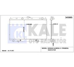 Radyatör Su Prımera 02-08 / Almera 00-06 (At) Brazıng 21460Bm702