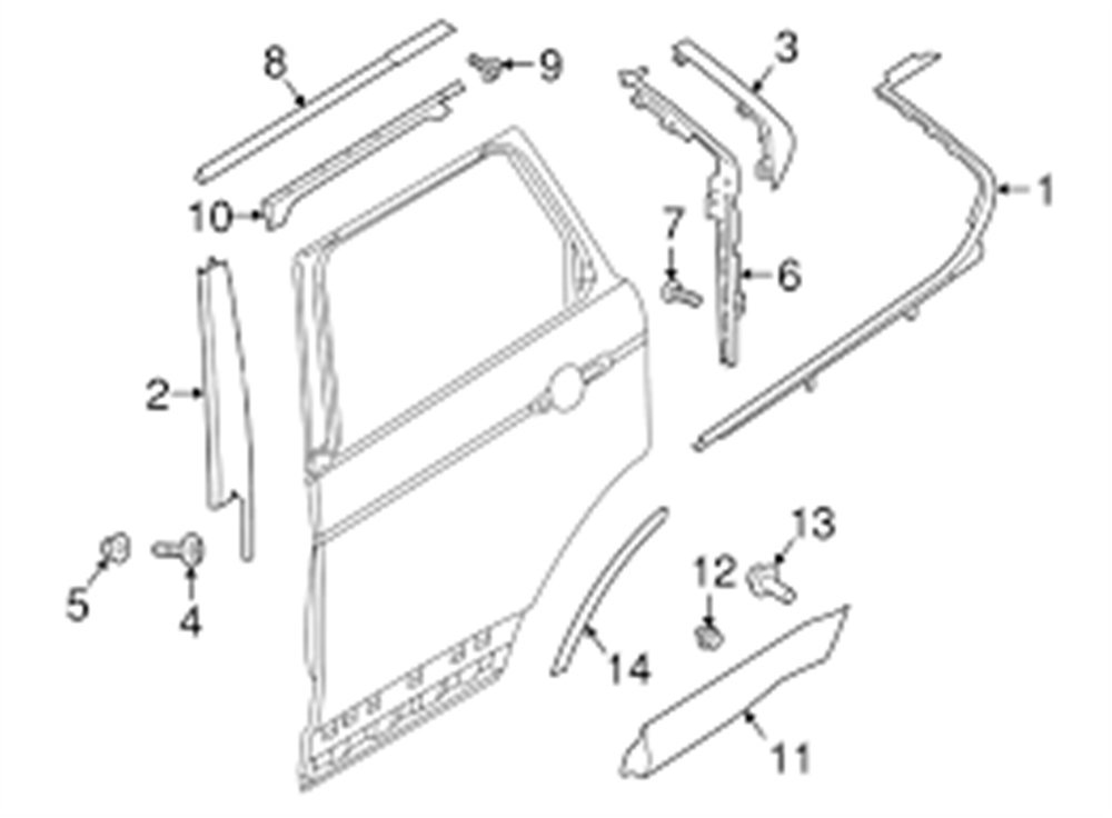 SAĞ ARKA KAPI DODİGİ DİSCOVERY 2.0 SD4 240 HSE LAND ROVER LR106324