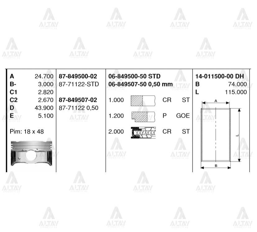 Segman I-20 09-14 1.2 16V Benzinli Std (Bknz... Goe-06-851100-50) 684950050