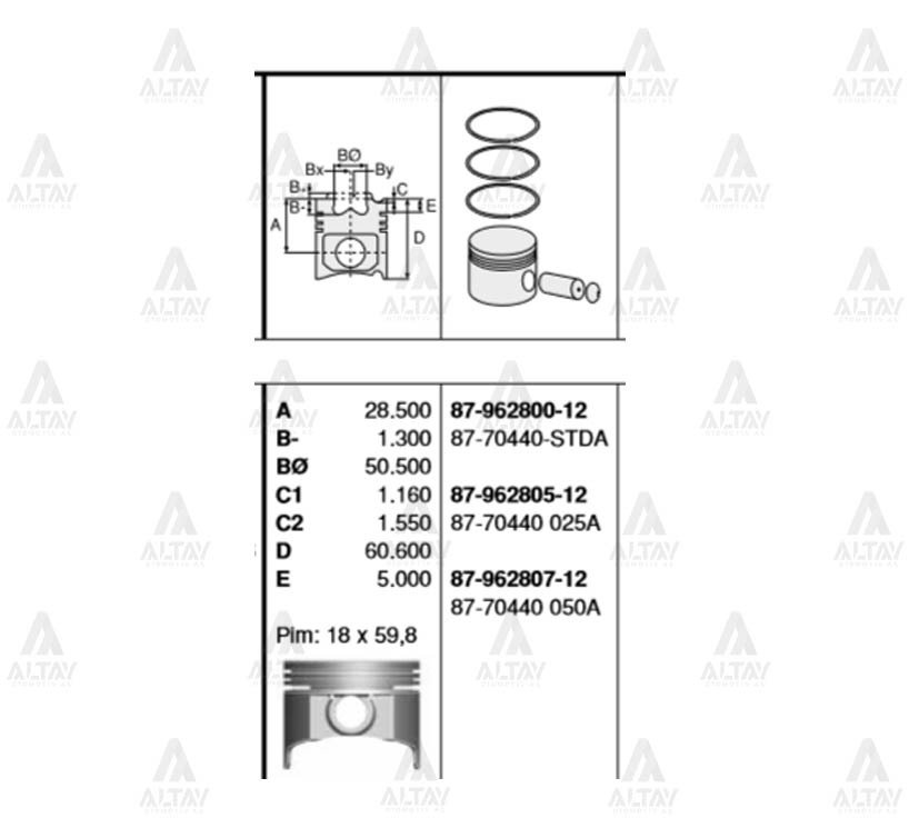 Piston Segmanlı Hıjet 0.50