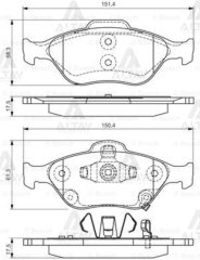 Fren Balata Yarıs 06-11 1.5 / Yarıs Hybrıd 12=> Fransa Montaj Ön 044650D050