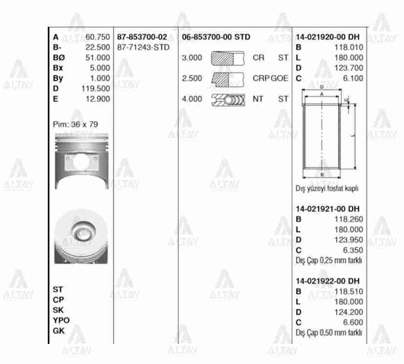 Segman Npr-71 / Roybus 115Mm Std 685370000