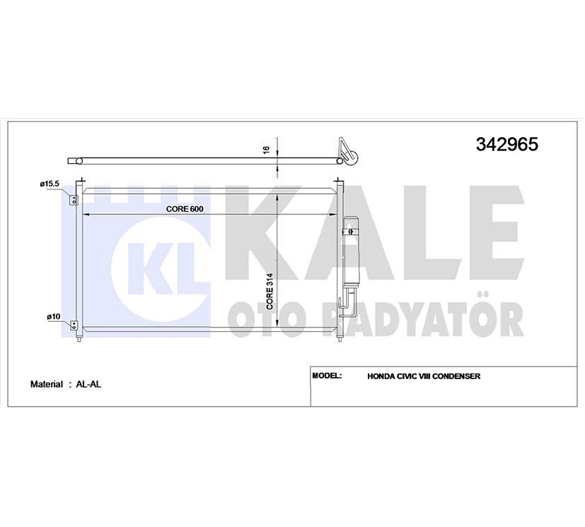 Radyatör Klima Cıvıc 06-12 Hb. / 1.4 - 1.8 - Type R 80110Smge02