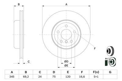 Bmw F01-F10 Arka Disk Adet 34216775289 0 986 479 D59