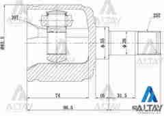 Aks Kafası İç Cıvıc 92-95 / Accord / 25X35X30 44311671003