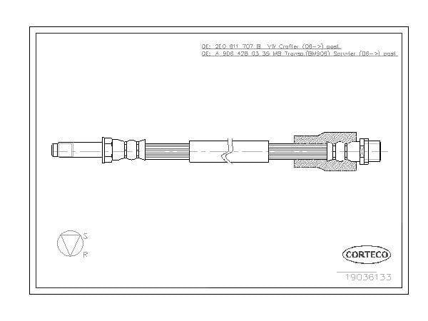 Fren Hortumu Spr906 Arka -515- - 19036133