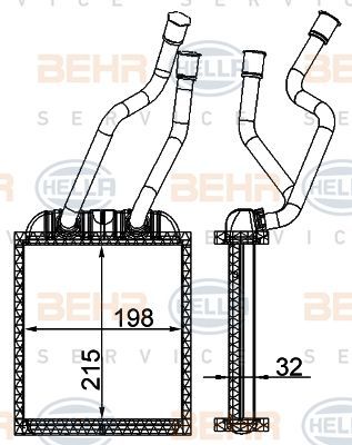 Vw T5 T6 Touareg Amarok Q7 Cayenne Kalorifer Radyatörü 7L0819031A 7H1819031 7L0819031 7L081