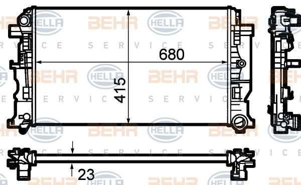 M.Benz Sprınter 906 Y.M  Crf Radyatör 9065000202 2E0 121 253 2E0 121 253 B 2E0121253 2E0121