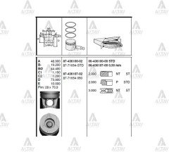 Piston Segmansız Pıckup Navara 06-07 / Pathfınder 05-07 / Euro 4 / Yd25Ddtı / 0.50 8671654050