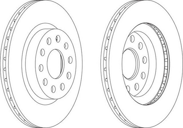 Vw Golfv Jetta 04-15 Fren Diski Ön 1K0615301Ac 1K0615301 1K0615301Ac 1K0615301Ak 1K0615301A