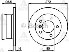 Fren Diski Lt35 97-06 / Sprınter 97-06 / 2.5Tdı Anj-Avr Arka Düz 272-5 986478433
