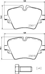 Bmw F45 Ön Fren Balatası 34106860019