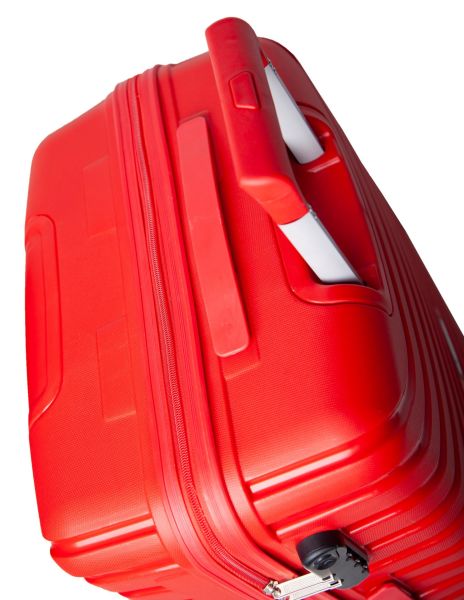 Keo-plus Kırmızı Renk Kırılmaz Pp Silikon Valiz
