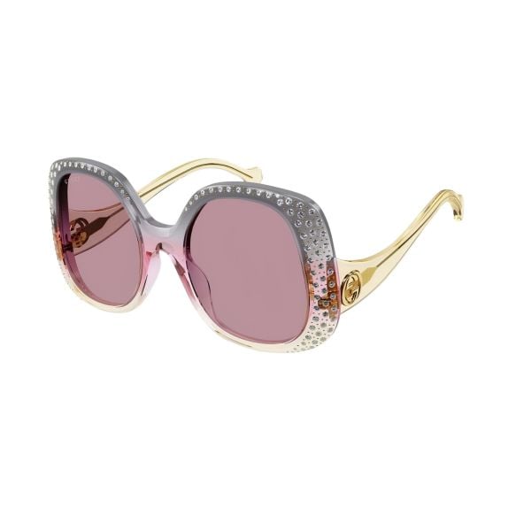Gucci Gg1235s Taşlı Şeffaf Kadın Güneş Gözlüğü