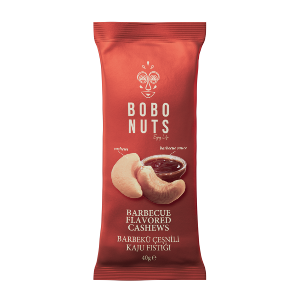 Bobo Nuts Barbekü Çeşnili Kaju Fıstığı 40g x 3 Adet