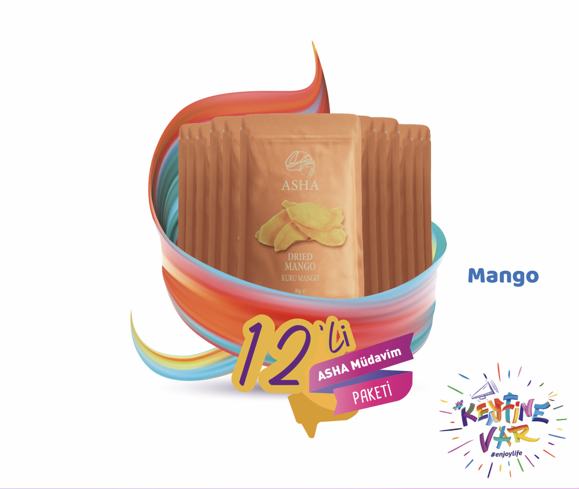 Asha Kuru Mango 80g x 12 Adet Müdavim Paketi