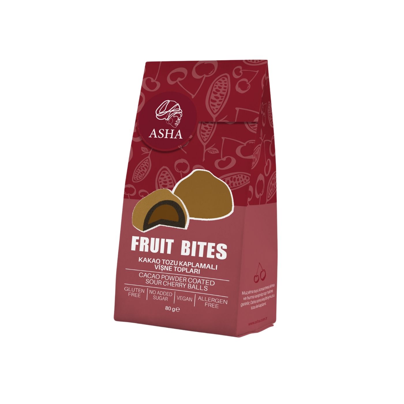 Asha Fruit Bites Kakao Tozlu Kaplamalı Vişne Topları
