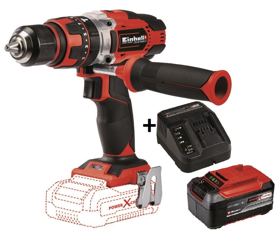 Einhell TE-CD 18/48 Li-i Darbeli Matkap + 5.2 Ah Plus Starter Kit