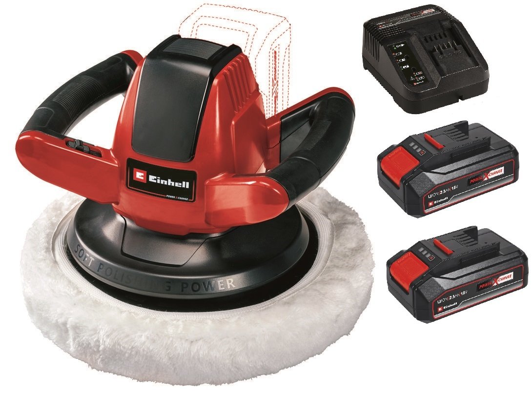 Einhell CE-CB 18/254 Li- Araç Polisaj + 2*2.5 Ah Starter Kit