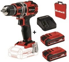 Einhell TE-CD 18/50 Li-i BL Darbeli Matkap + 2*3 Ah Plus Starter Kit + Çanta