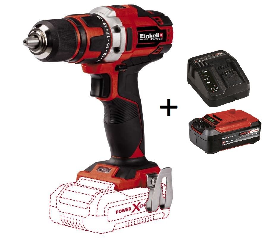 Einhell TE-CD 18/40 Li (1x5.2 Ah Plus Starter Kit )18 v  Akülü Vidalama matkap